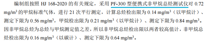 《固定污染源廢氣總烴、甲烷和非甲烷總烴的測定便攜式催化氧化-氫火焰離子化檢測器法》